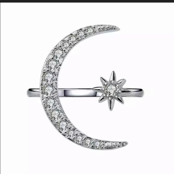 LAST 1 925 Sterling Silver & White Sapphire Ring 🌙 ⭐️ - Picture 2 of 6